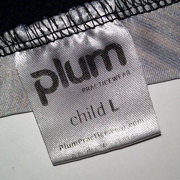 Plum Practicewear Gymnastics Leotard Abstract red blue circles Child Large CL - Picture 4 of 4